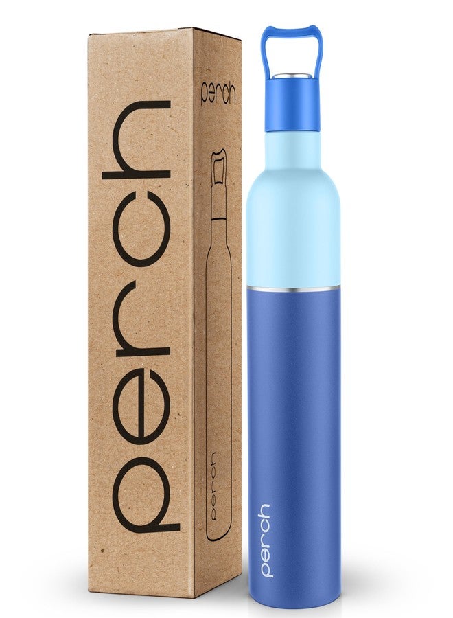 Perch Oasis thermosteel Water Bottle,Hot and Cold,Vacuum Insulated ISI Certified Flask,Steel Water Bottle for Kids | Office (Blue & Denim Blue, 760 ml) - Image 1